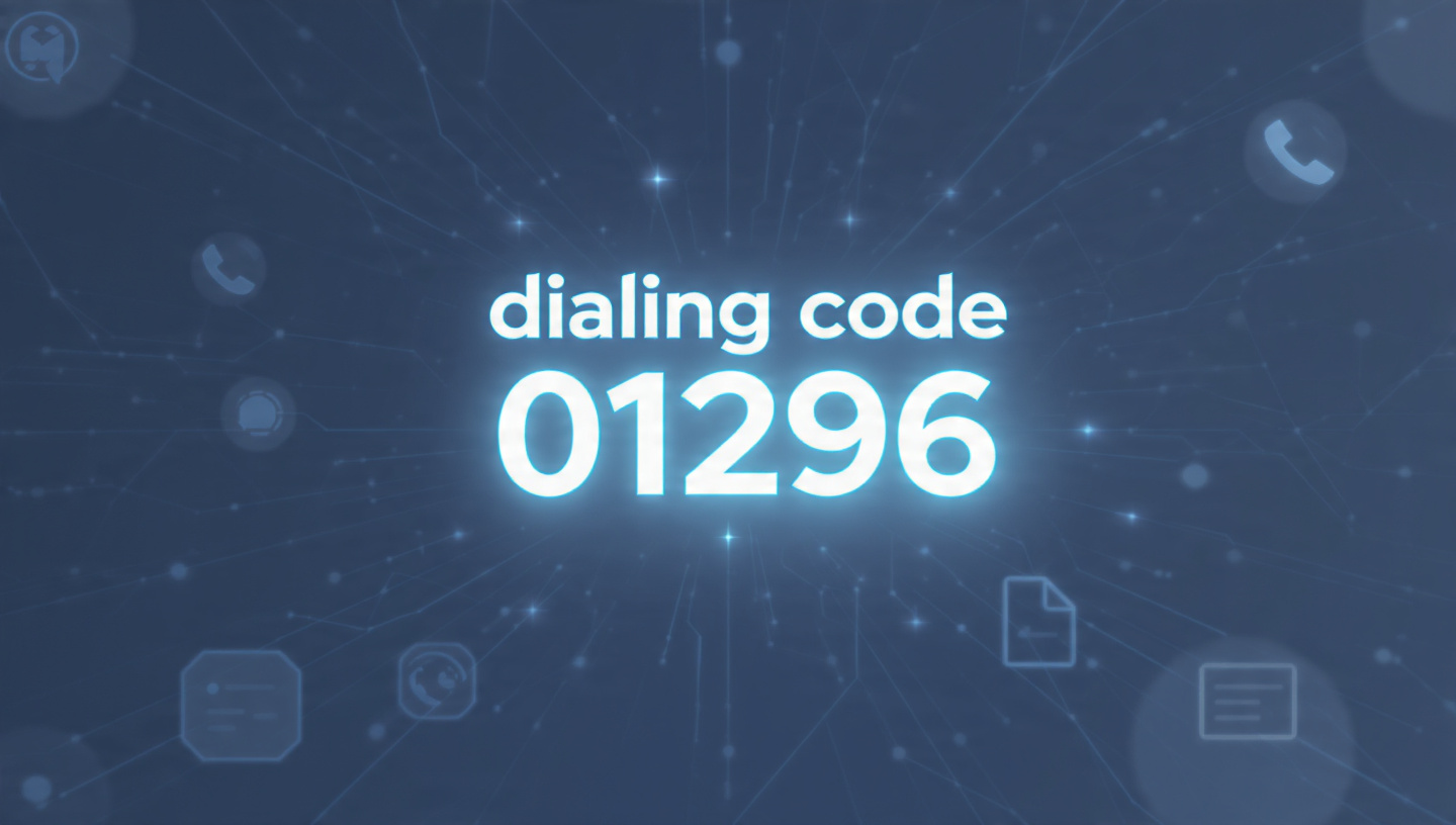 dialing code 01296